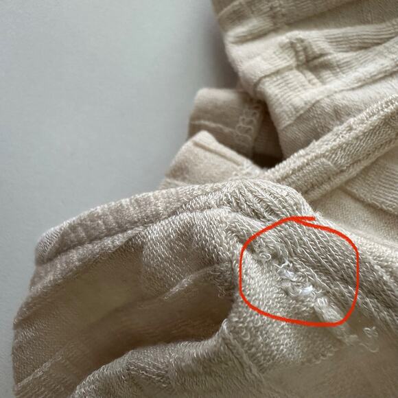 Lykke Wullf Womens Bobby Bell Sleeve Rib Knit Top Size Small Cream Classic - Picture 7 of 7